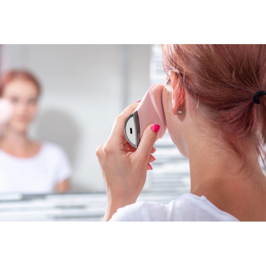 Concept SK9102 - SONIVIBE kasvojen puhdistusharja 2W/5V 250 mAh IPX7 vaaleanpunainen