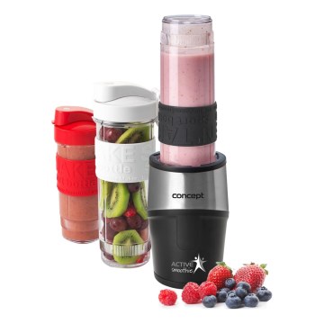 Concept SM3385 - Smoothie-blenderi lisävarusteineen ACTIVE SMOOTHIE 500W/230V musta