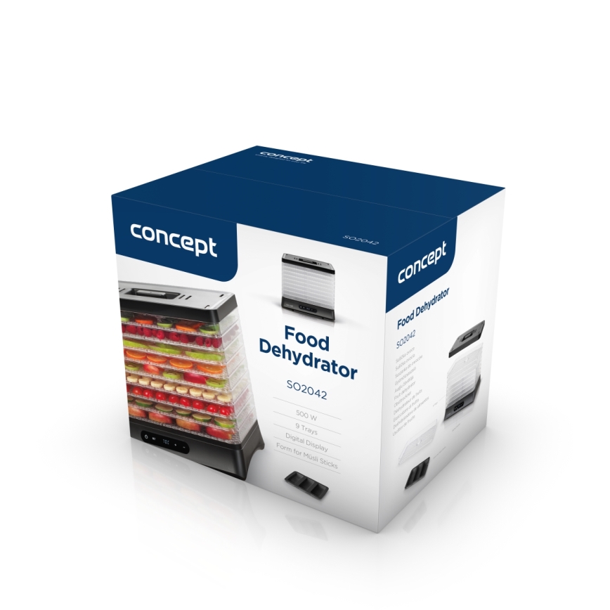 Concept SO2042 - Elintarvikekuivain 500W/230V musta + silikonivuoka
