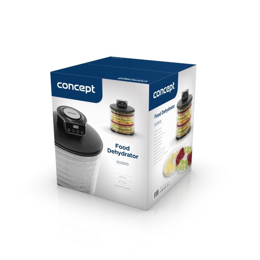 Concept SO3010 - Ruokakuivuri 245W/230V musta