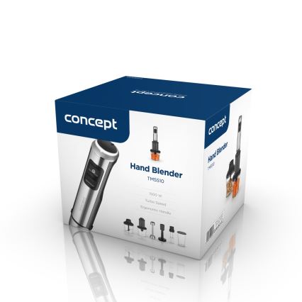 Concept TM5510 - Sauvasekoitin lisävarusteiden kanssa 1500W/230V musta/ruostumaton