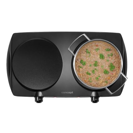 Concept VE3060 - Kaksilevyinen keittolevy 2500W/230V musta