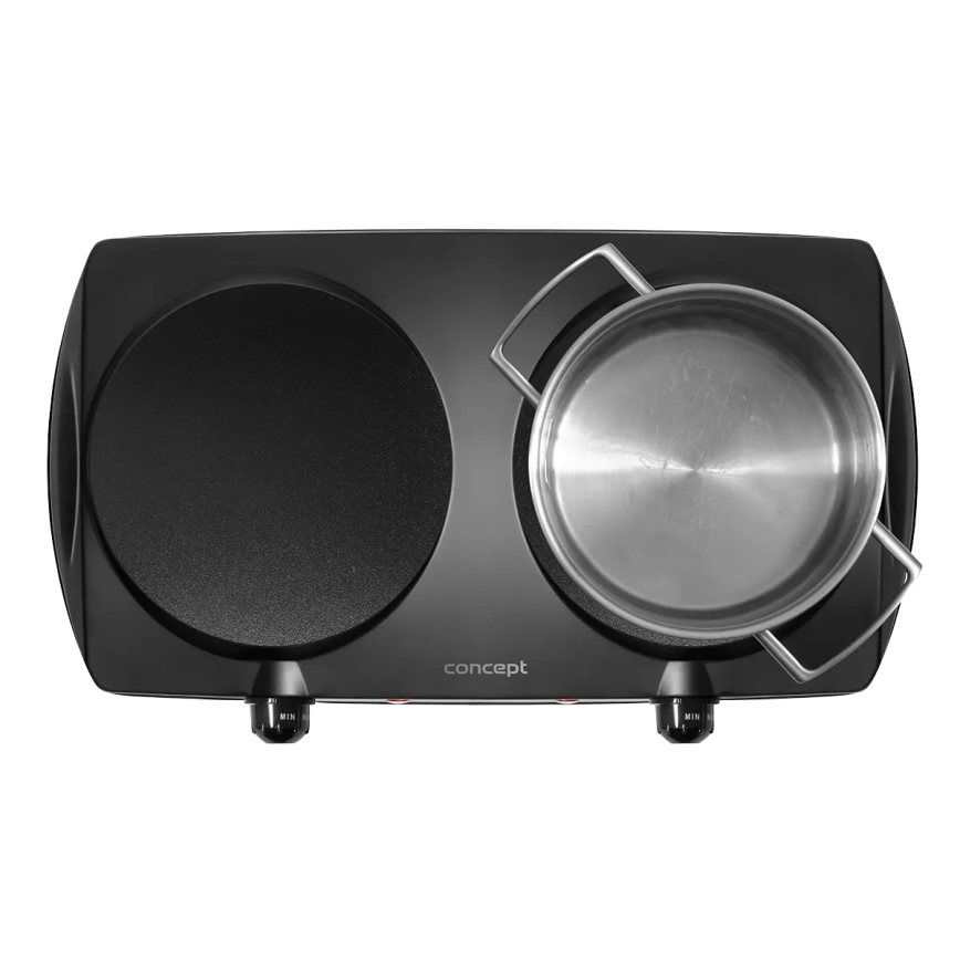 Concept VE3060 - Kaksilevyinen keittolevy 2500W/230V musta