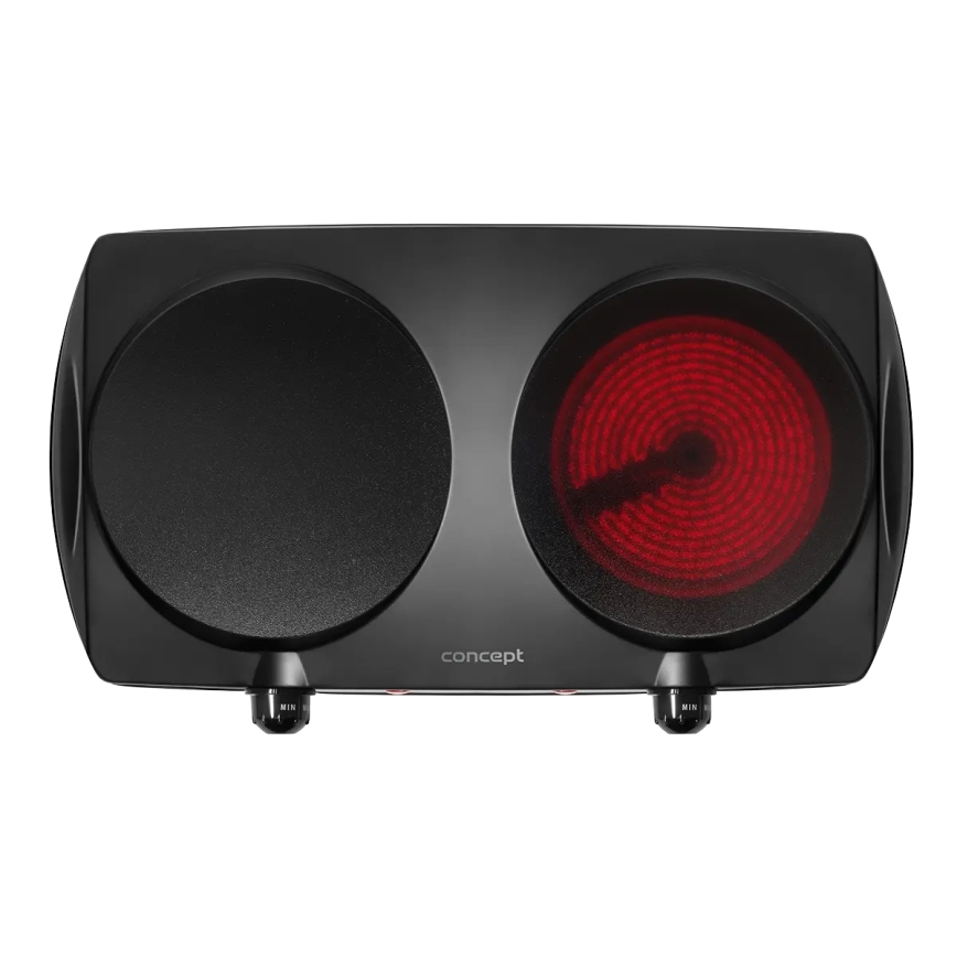 Concept VE3060 - Kaksilevyinen keittolevy 2500W/230V musta