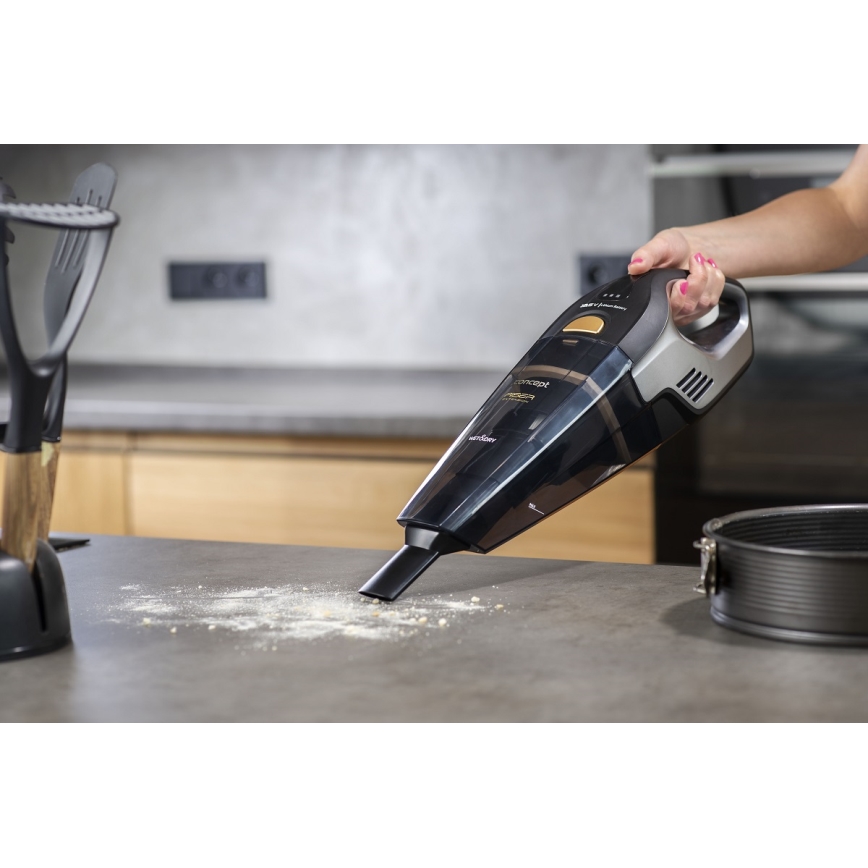 Concept VP4353 - Käsipölynimuri WET & DRY RISER EXTENSION 110W/18,5V 2200 mAh musta