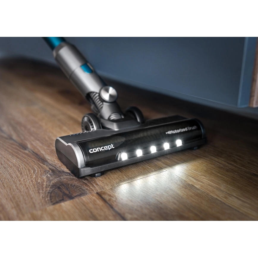 Concept VP6045 - 2-in-1 sauva- ja käsipölynimuri ICONIC SUCTION PRO 450W/29,6V 2500 mAh sininen