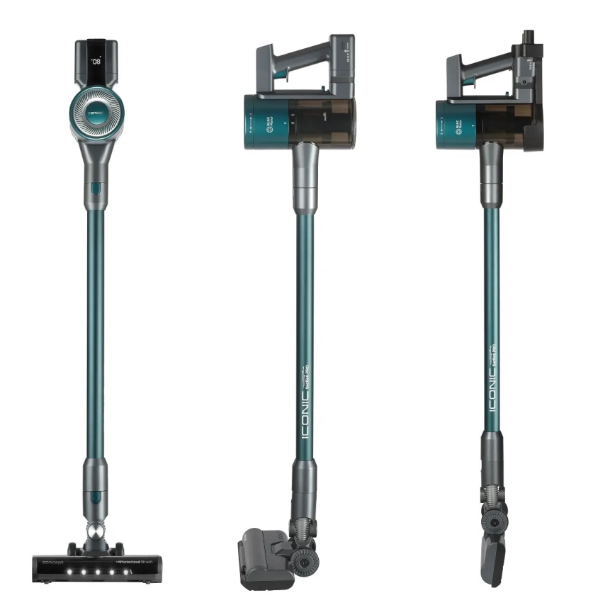 Concept VP6045 - 2-in-1 sauva- ja käsipölynimuri ICONIC SUCTION PRO 450W/29,6V 2500 mAh sininen