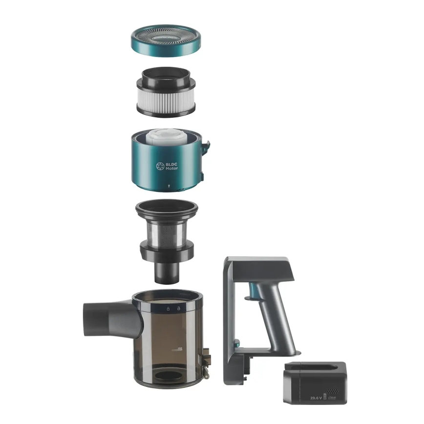 Concept VP6045 - 2-in-1 sauva- ja käsipölynimuri ICONIC SUCTION PRO 450W/29,6V 2500 mAh sininen