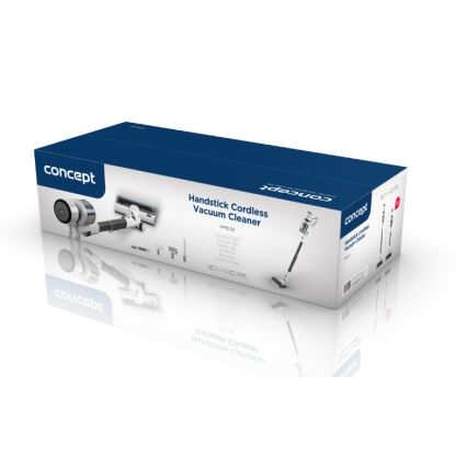 Concept VP6125 - 2-in-1 ICONIC Comfort Telescope sauva- ja käsipölynimuri 400W/29,6V 2000 mAh valkoinen