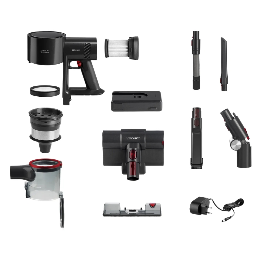 Concept VP6300 - 5-in-1-sauvaimuri ULTIMATE COMPLETE PRO 500W/25,9V 2500 mAh musta