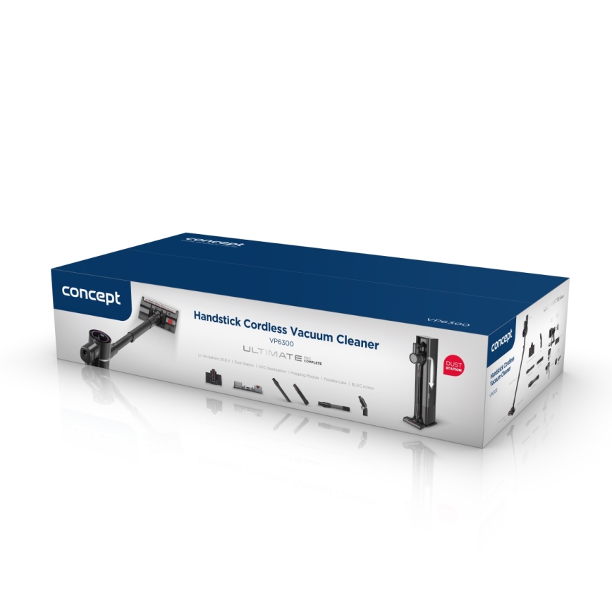 Concept VP6300 - 5-in-1-sauvaimuri ULTIMATE COMPLETE PRO 500W/25,9V 2500 mAh musta