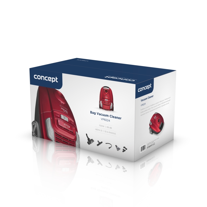 Concept VP8224 - Pussi-imuri REFRESH CAR&PET 3,5 l 700W/230V punainen