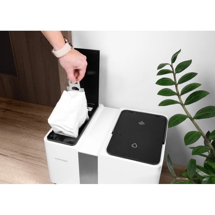 Concept VR4050 - Älykäs 2-in-1 robotti-imuri ja moppi OPTIMUS AQUA PRO LASER 3D 600W/230V 5200 mAh Wi-Fi valkoinen