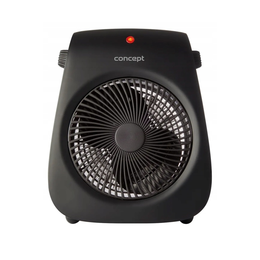 Concept vt7041 - Tuuletin lämmityselementillä 1000/2000W/230V musta