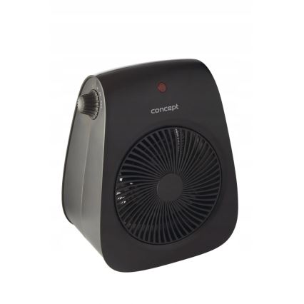Concept vt7041 - Tuuletin lämmityselementillä 1000/2000W/230V musta