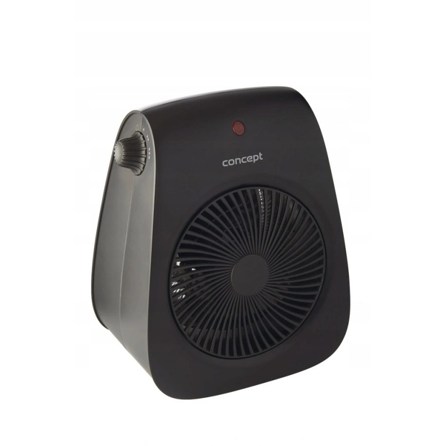 Concept vt7041 - Tuuletin lämmityselementillä 1000/2000W/230V musta