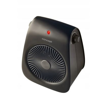 Concept vt7041 - Tuuletin lämmityselementillä 1000/2000W/230V musta