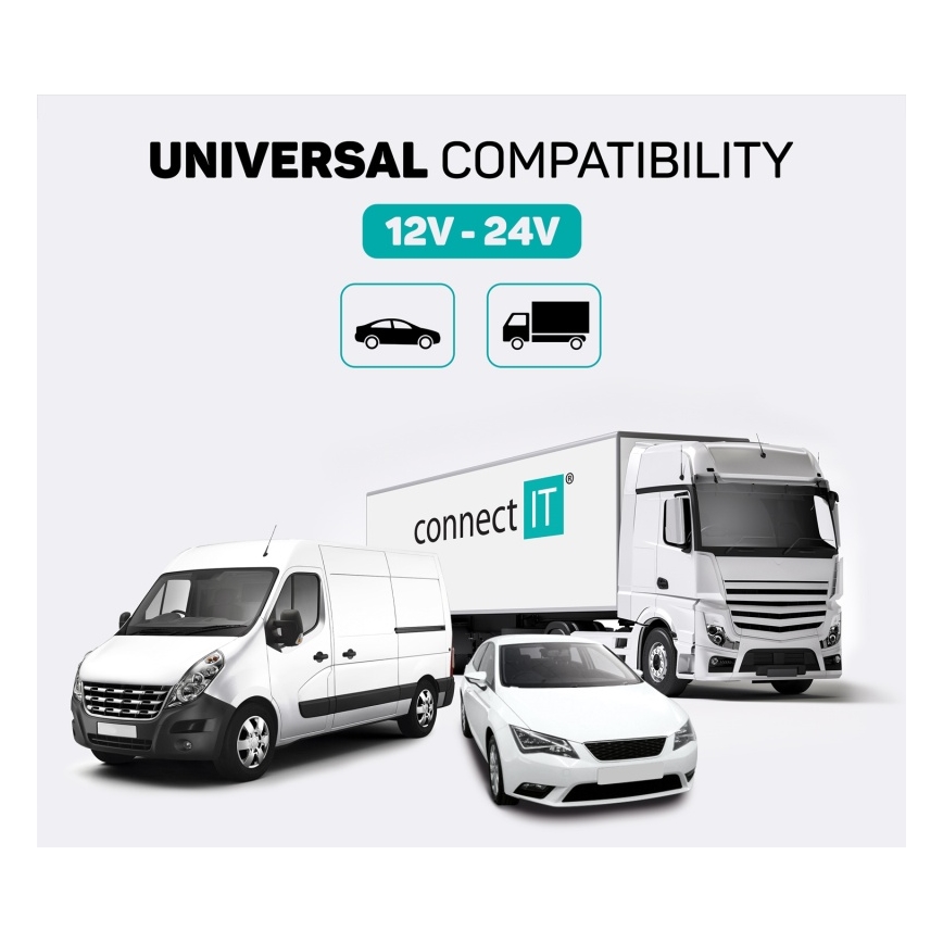 CONNECT IT CCC-8600-BK - FM-lähetin autoon handsfree-toiminnolla musta