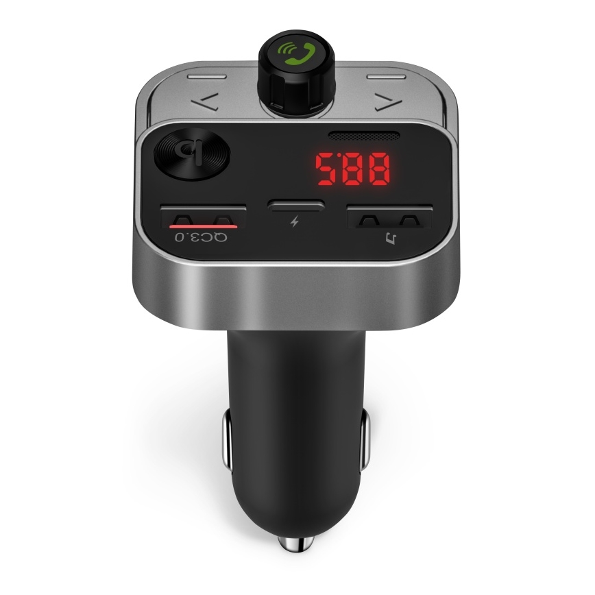 CONNECT IT CCC-8900-AN - FM-lähetin autoon handsfree-toiminnolla musta/hopea