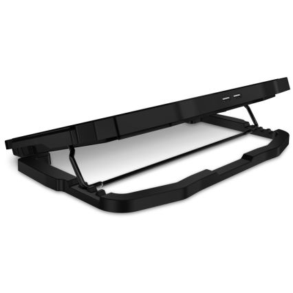 CONNECT IT CCP-2200-BK - Jäähdytystyyny kannettavalle tietokoneelle 4x tuuletin 2xUSB musta/sininen