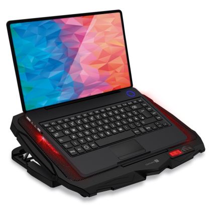 CONNECT IT CCP-2200-RD - Jäähdytystyyny kannettavalle tietokoneelle 4x tuuletin 2xUSB musta/punainen