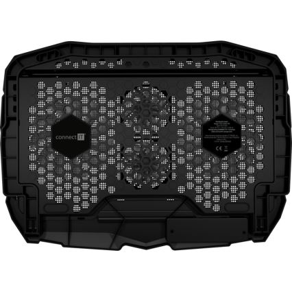 CONNECT IT CCP-2200-RD - Jäähdytystyyny kannettavalle tietokoneelle 4x tuuletin 2xUSB musta/punainen