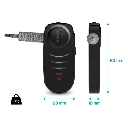 CONNECT IT CFF-4050-BK - Bluetooth audio vastaanotin AUX 110 mAh