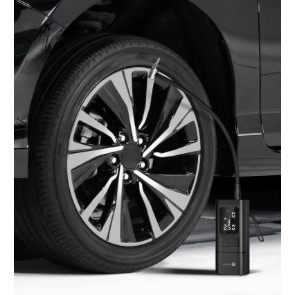 CONNECT IT CFF-4500-BK - Digitaalinen taskukokoinen AirFlow-kompressori 80 W/6000 mAh, musta
