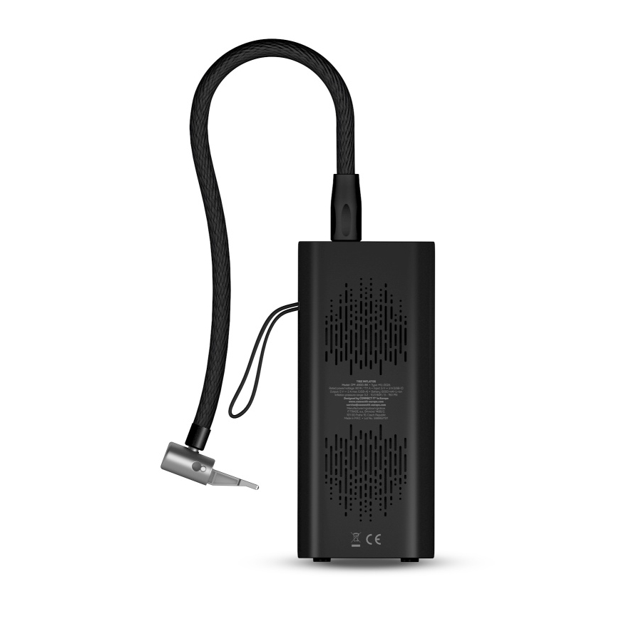 CONNECT IT CFF-4500-BK - Digitaalinen taskukokoinen AirFlow-kompressori 80 W/6000 mAh, musta