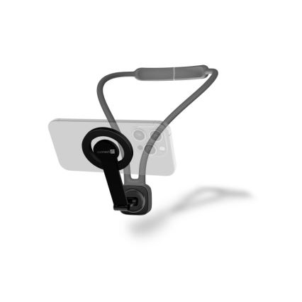 CONNECT IT CFF-6020-GY - Joustava MagSafe-magneettinen puhelinteline kaulaan