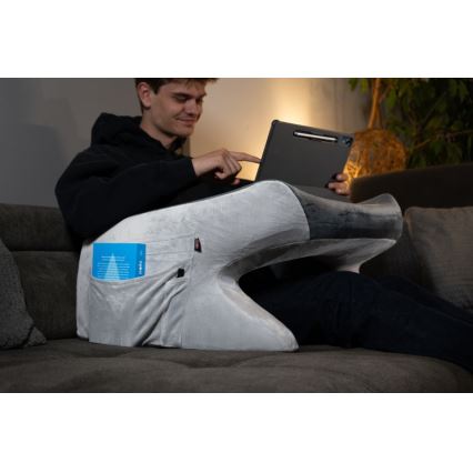 CONNECT IT CFH-1020-GY - Anatominen ErgoWork-tyyny lukemiseen ja työskentelyyn, harmaa/valkoinen