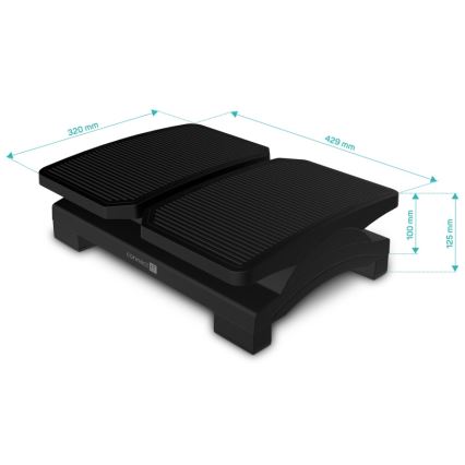 CONNECT IT CFH-4100-BK - Säädettävä jalkatuki musta