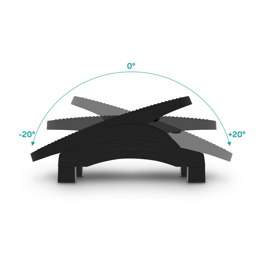 CONNECT IT CFH-4105-BK - Säädettävä musta jalkatuki