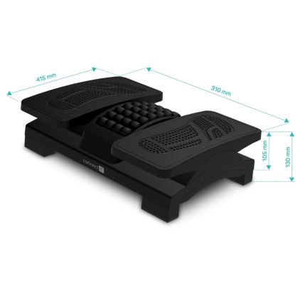 CONNECT IT CFH-4105-BK - Säädettävä musta jalkatuki