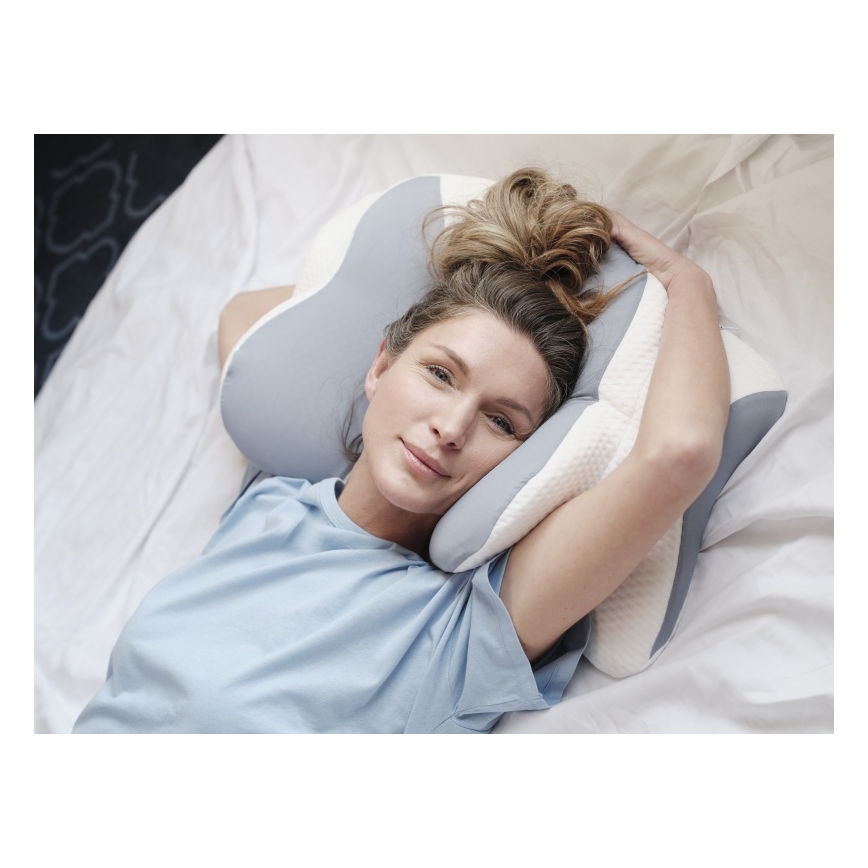 CONNECT IT CFH-6032-WH - Anatominen tyyny Gemini valkoinen/harmaa