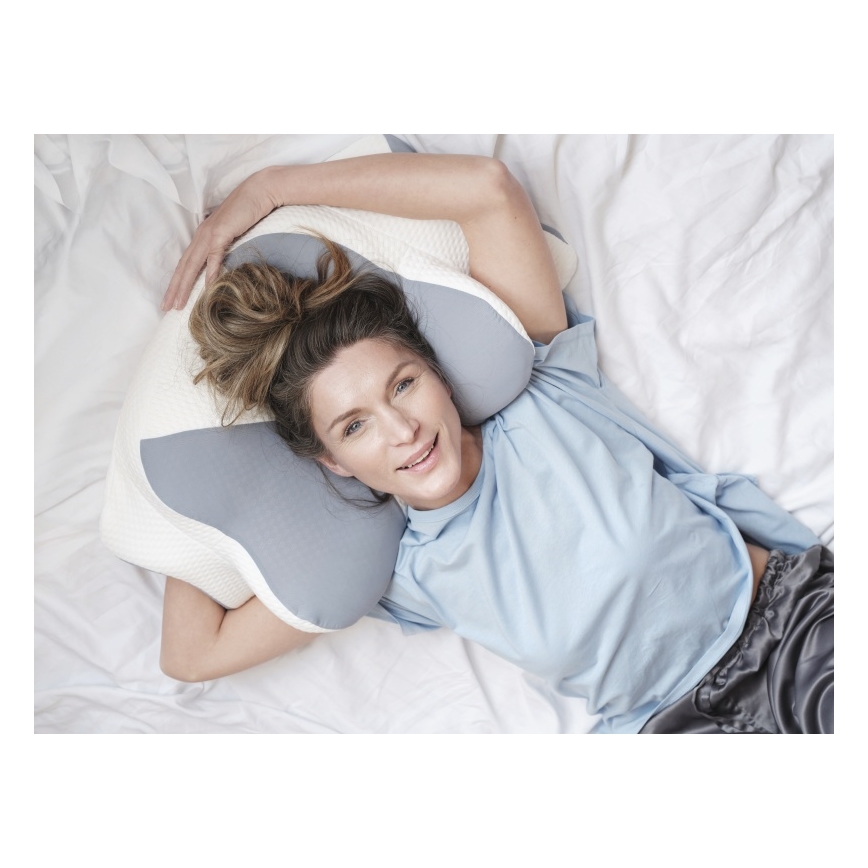 CONNECT IT CFH-6032-WH - Anatominen tyyny Gemini valkoinen/harmaa