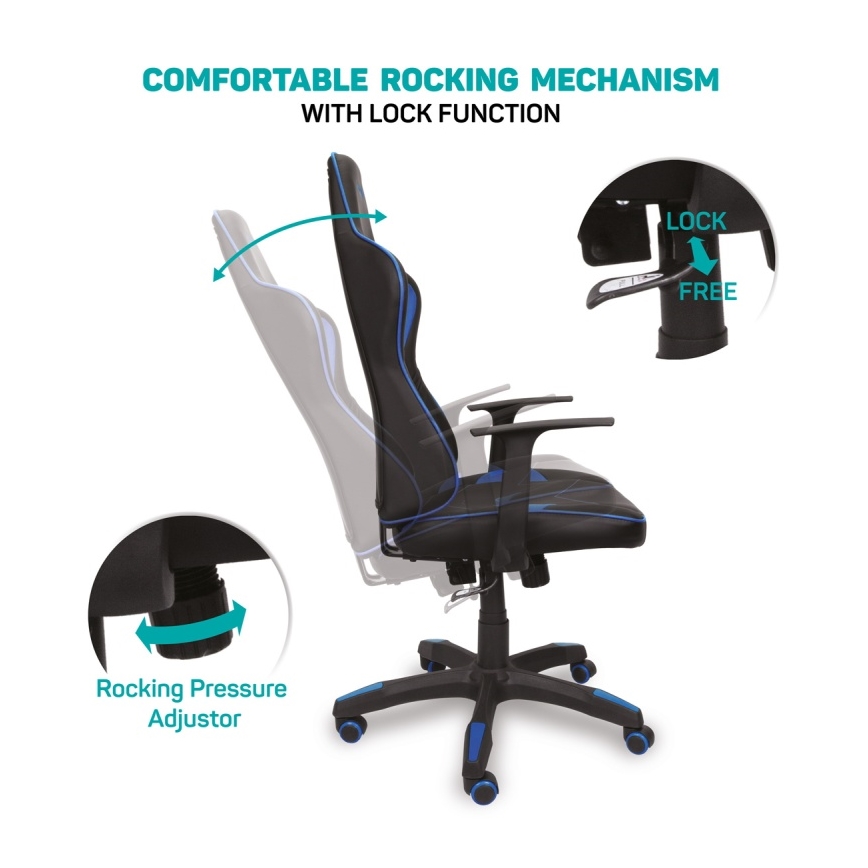 CONNECT IT CGC-0700-BL - Pelituoli LeMans Pro musta/sininen