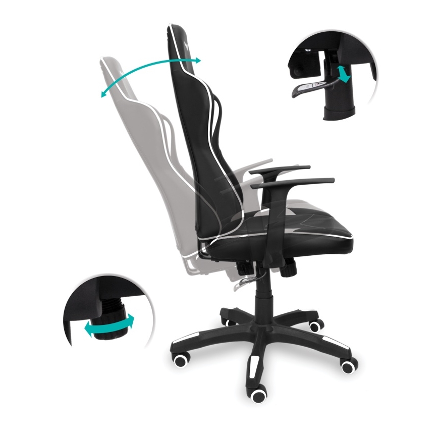 CONNECT IT CGC-0700-WH - Pelituoli LeMans Pro musta/valkoinen