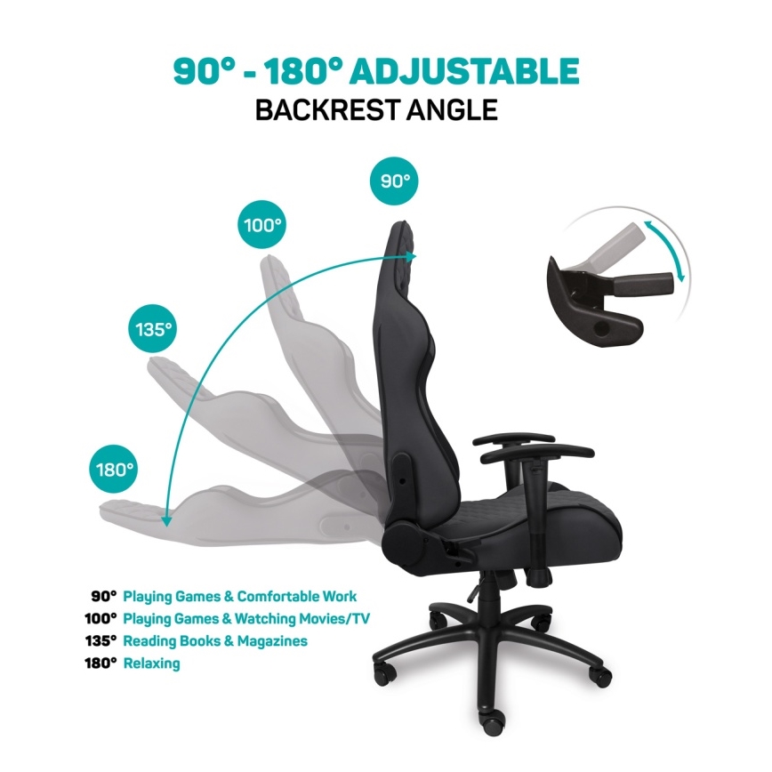 CONNECT IT CGC-1200-GY - Monaco Pro pelituoli harmaa/musta