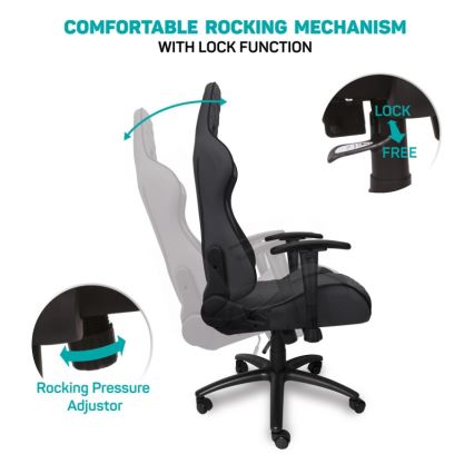 CONNECT IT CGC-1200-GY - Monaco Pro pelituoli harmaa/musta