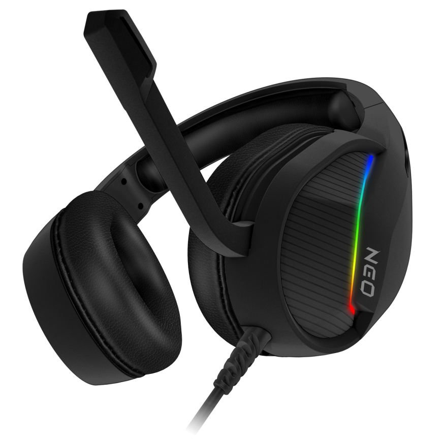 CONNECT IT CHP-3595-BK - LED RGB Langalliset pelikuulokkeet mikrofonilla musta