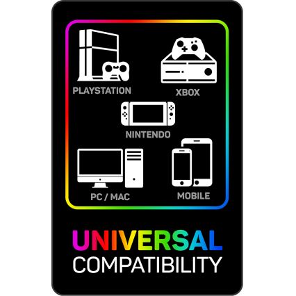 CONNECT IT CHP-3595-BK - LED RGB Langalliset pelikuulokkeet mikrofonilla musta