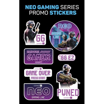 CONNECT IT CHP-3595-BK - LED RGB Langalliset pelikuulokkeet mikrofonilla musta