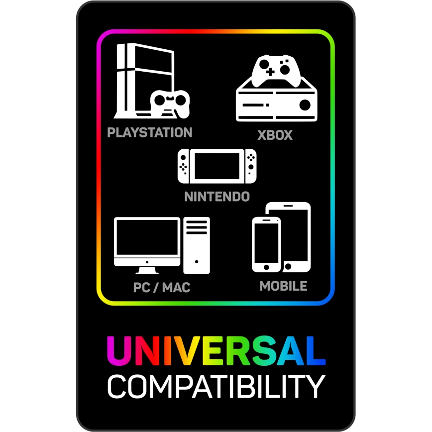 CONNECT IT CHP-5500-BL - LED Langalliset pelikuulokkeet mikrofonilla musta/sininen