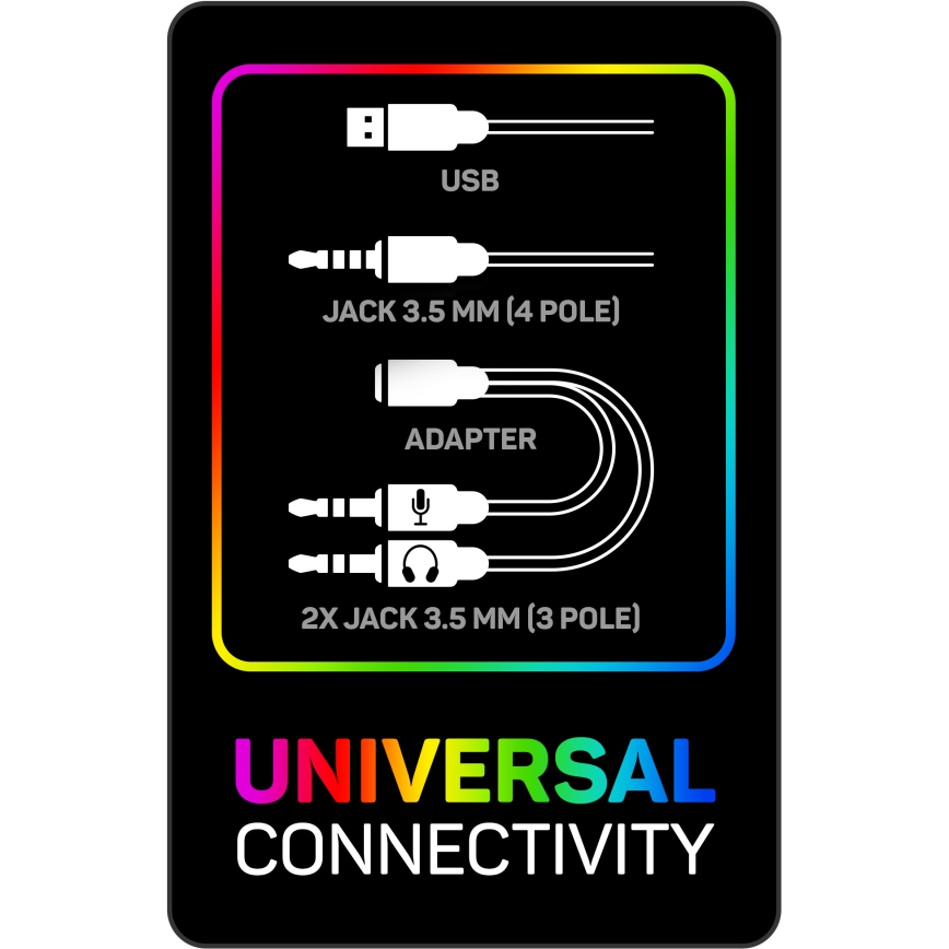 CONNECT IT CHP-5500-BL - LED Langalliset pelikuulokkeet mikrofonilla musta/sininen