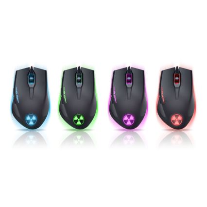 CONNECT IT CI-1128 - LED Langallinen peli hiiri 1000/1200/1600/3200 DPI musta