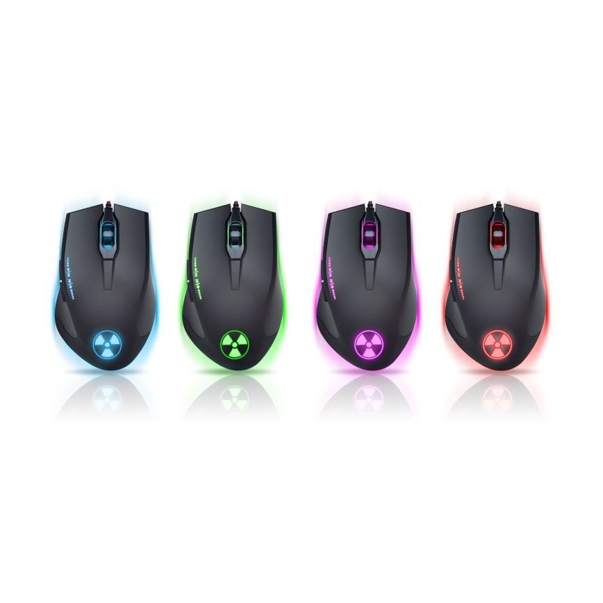 CONNECT IT CI-1128 - LED Langallinen peli hiiri 1000/1200/1600/3200 DPI musta