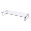 CONNECT IT CI-1135 - Monitoiminen lasijalusta läpinäkyvä/valkoinen