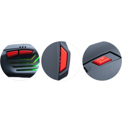 CONNECT IT CI-191 - LED Langallinen peli hiiri 800/1600/2400/3200 DPI musta