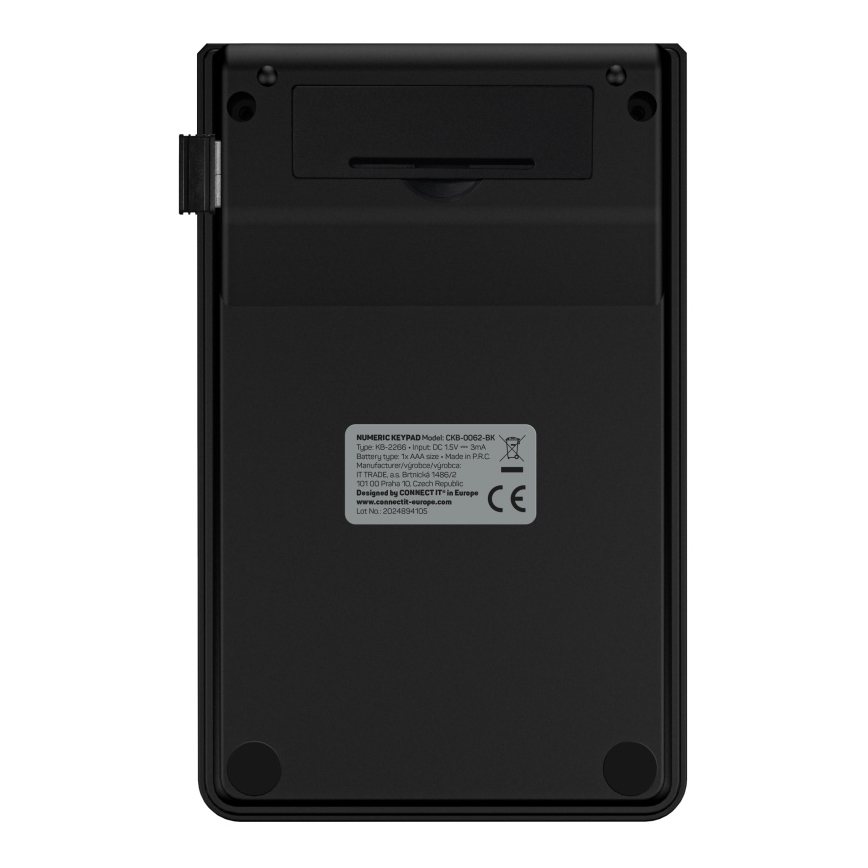 CONNECT IT CKB-0062-BK - Langaton numeronäppäimistö 1xAAA musta